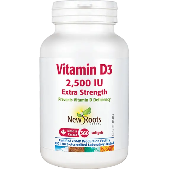 Vitamin D3 2,500 IU Extra Strength (Softgels)